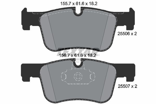 TEXTAR Brake pad set BMW 2550601 2468431,34106884243,34112468431 34116850568,34116874331,34118855002,6850568,6874331,6884243,8855002,101111039