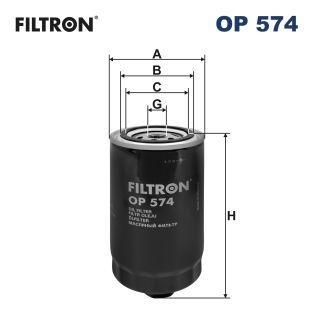 Filtron Oljefilter Op 574 Volvo Op574 Storlek 2