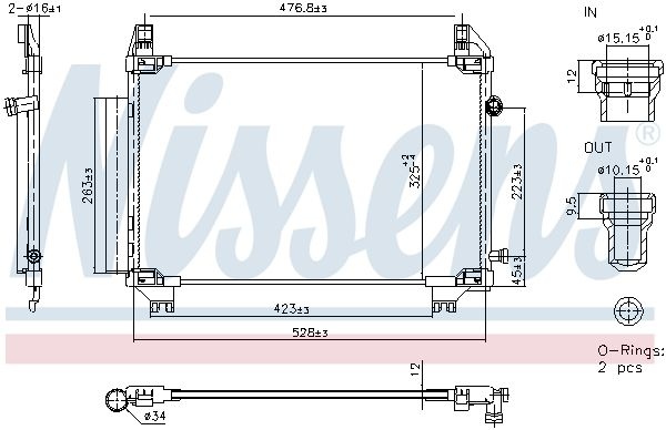 Condenser, Air Conditioning **PROTECTION AGAINST CORROSION** 940943 Nissens