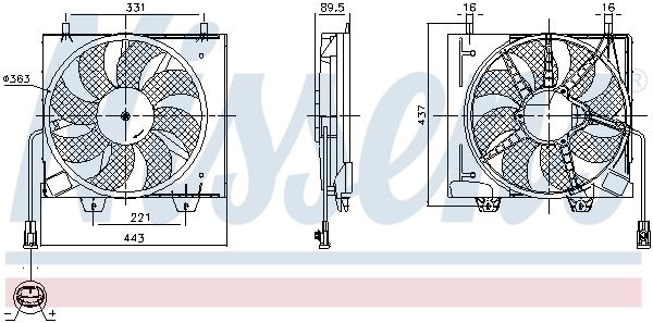 Cooling Fan Wheel 850125 Nissens