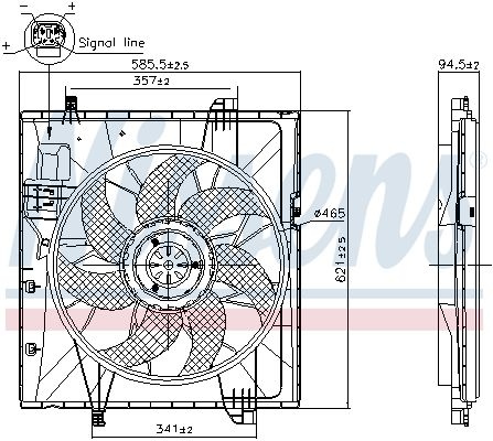 Cooling Fan Wheel 85857 Nissens