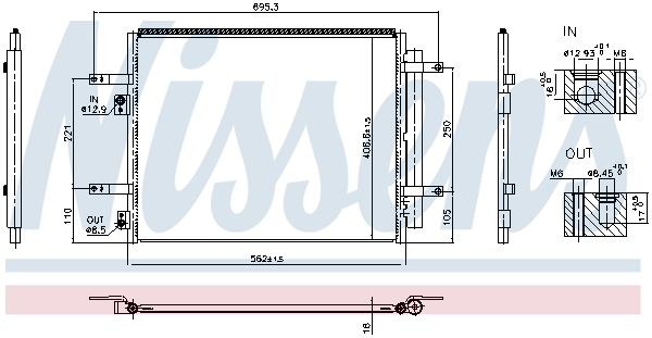 Condenser, Air Conditioning **CORROSION PROTECTION & NITROGEN FILLING** 941004 Nissens