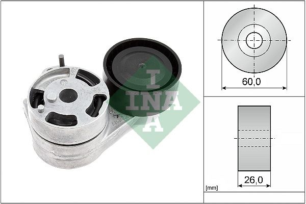 Belt tensioner, Poly V-belt 534093810 Ina