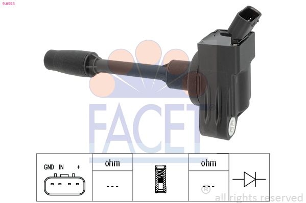 Ignition Coil 9.6553 Facet