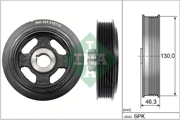 Belt pulley, Crankshaft