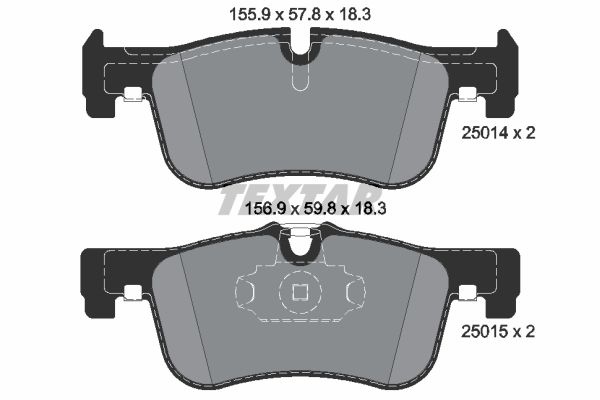 TEXTAR Brake pad set Q+ prepared for wear indicator 2501401 Brake pads,Brake pad set, disc brake BMW,1 Schrägheck (F20),1 Schrägheck (F21)