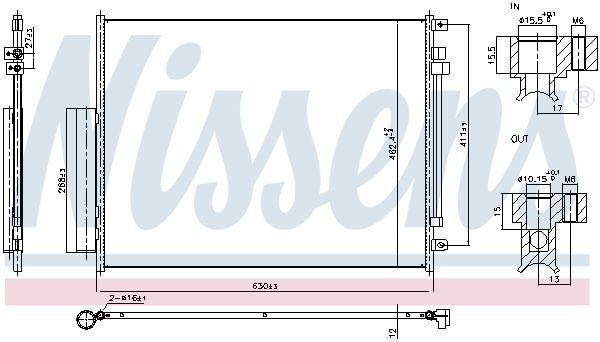 Condenser, Air Conditioning 940972 Nissens