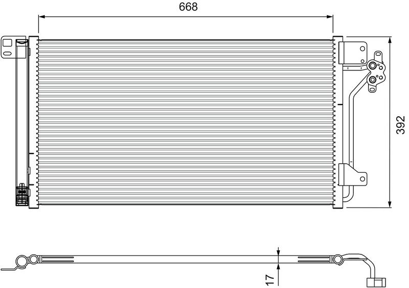 Condenser, air conditioning 814015 Valeo