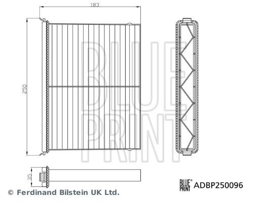 Cabin filter ADBP250096 Blue Print