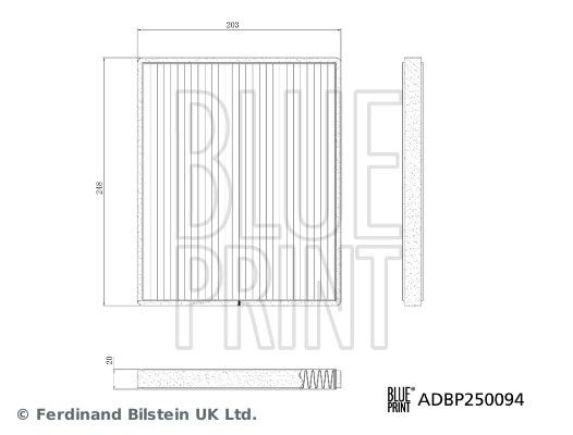 Cabin filter ADBP250094 Blue Print