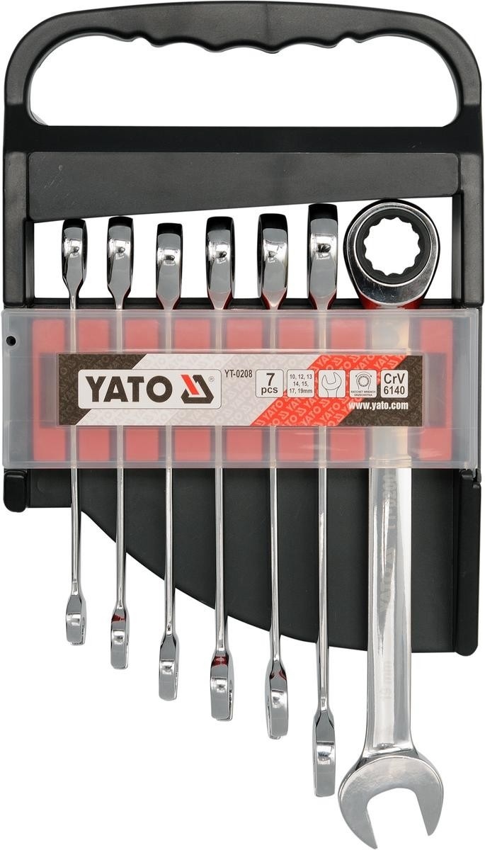 YATO Ratchet Ring Open-ended Spanner Set Number of teeth (ratchet mechanism): 72 YT-0208