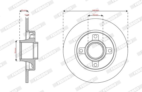 Brake Disc DDF2929-1 Ferodo