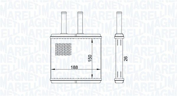 Magneti Marelli Varmare Radiator Innervarme Toyota Br437 Storlek 2