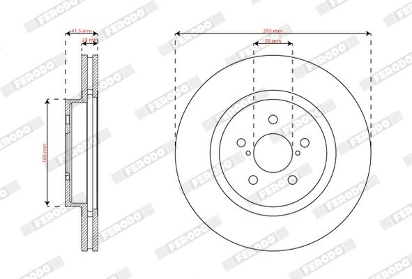 Brake Disc DDF2863C Ferodo