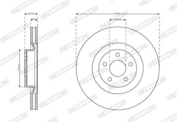 Brake disc DDF3111C Ferodo