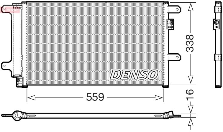 Condenser, Air Conditioning DCN12007 Denso