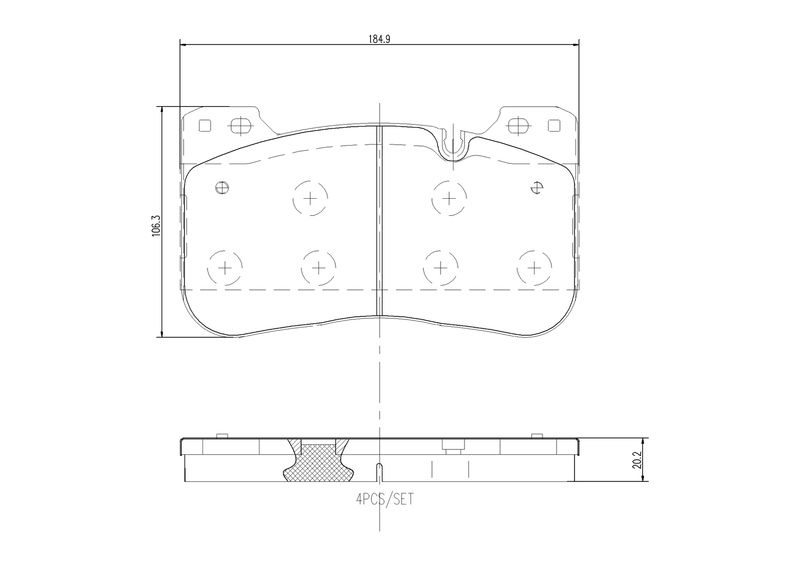 Brake Pad set, Disc Brake P 06 100 Brembo