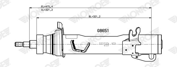 Shock Absorber G8651 Monroe