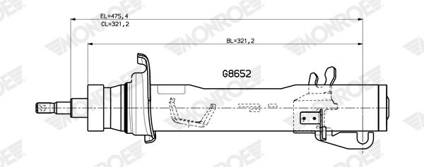 Shock absorber G8652 Monroe