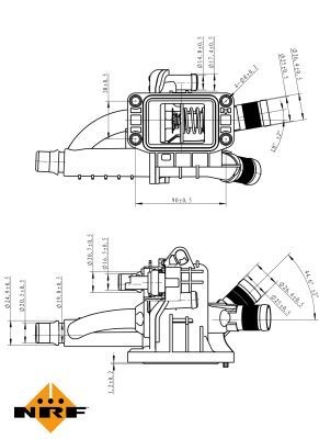 NRF Engine thermostat SMART 725021 1602000315,A1602000315,0003179V009 0003179V009000000,0003179V010,0003179V010000000,1602000315,Q0003179V010000000