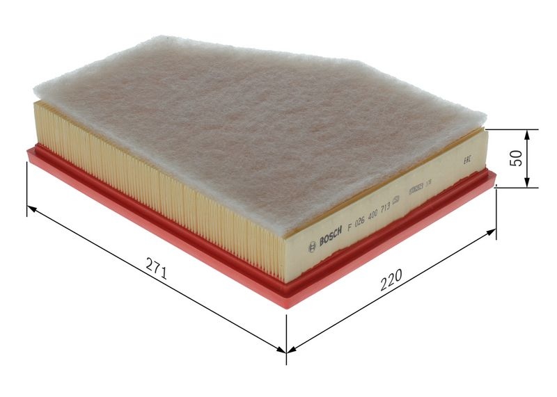 BOSCH Air filter Filter Insert F 026 400 713 Engine air filter,Engine filter BMW,5 Touring (G31),5 Limousine (G30, F90),X3 (G01, F97),7 (G11, G12)