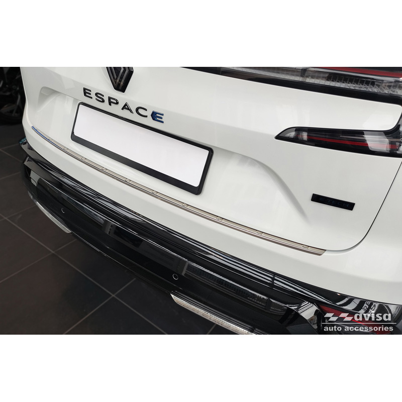 Avisa Argent Protection De Pare-Chocs Arrière En Acier Inoxydable Sur Mesure Pour Renault Espace Vi E-Tech Hybrid 2023- Ribs Taille 30 - Winparts