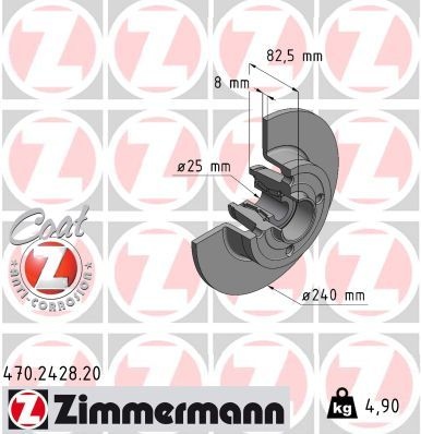 Brake Disc COAT Z 470.2428.20 Zimmermann