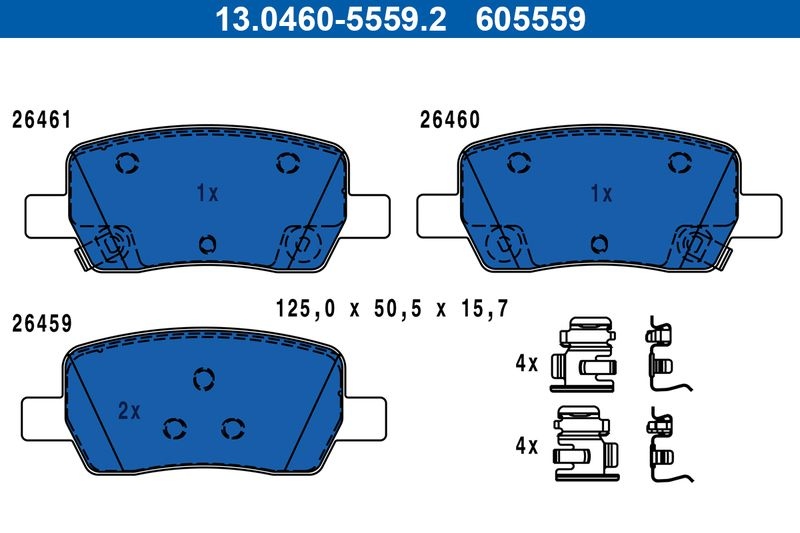 Brake Pad set, Disc Brake 13.0460-5559.2 ATE