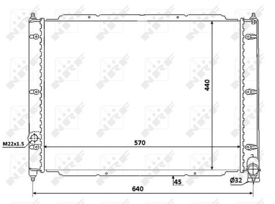 NRF Engine radiator VW 53944 025121253A,068121253B,068121253C Radiator, engine cooling,Radiator,Engine cooler 068121253D,068121253E