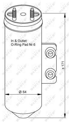 Dryer, air conditioning EASY FIT 33198 NRF Peugeot NRF 33198