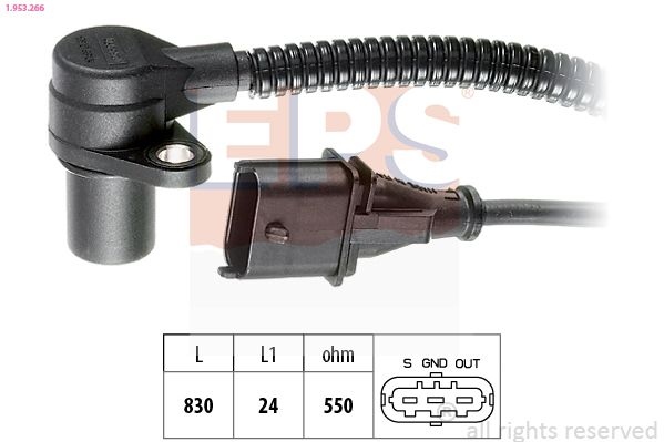 Sensor, Crankshaft Pulse Made In Italy - OE Equivalent 1.953.266 EPS Facet