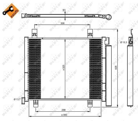 NRF Condenser VW,SKODA,SEAT 350045 1S0816411,1S0820411B,1S0820411F AC Condenser,Condenser, air conditioning 1S0820411G,1S0820411H,1S0820411J,1S0816411