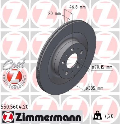 Brake Disc COAT Z 550.5604.20 Zimmermann