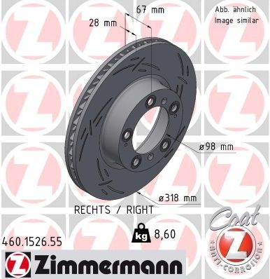 Brake Disc BLACK Z .1526.55 Zimmermann