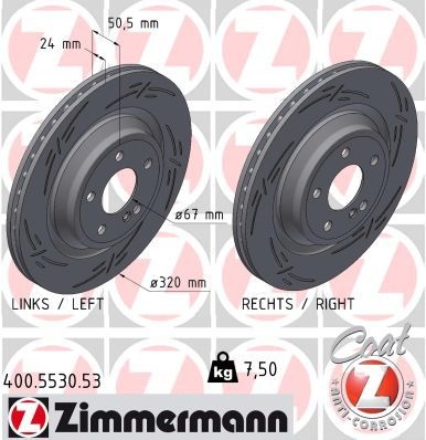 Brake Disc BLACK Z 400.5530.53 Zimmermann