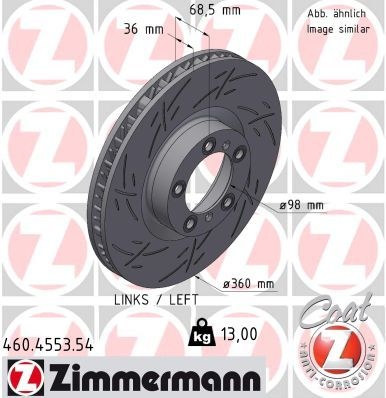 Brake Disc BLACK Z .4553.54 Zimmermann