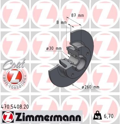 Brake Disc COAT Z 470.5408.20 Zimmermann