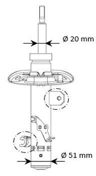 Shock absorber 3338069 Kayaba