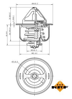 NRF Engine thermostat PEUGEOT,CITROËN 725160 1336CE,1336Z8,9808646980 9810916880,V754184680,V764558080,1336CE,1336Z8,9808646980,9810916880,V754184680