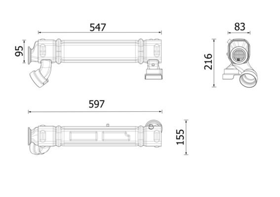 Cooler, exhaust recirculation