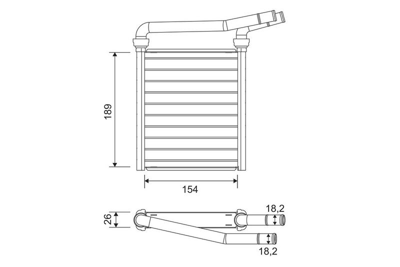 Heater radiator, Interior Heating