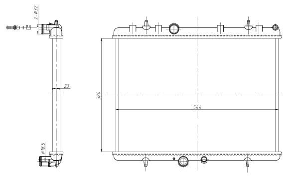 Radiator, engine cooling Economy Class Citroen NRF 58312A