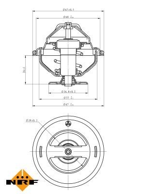 NRF Engine thermostat RENAULT,NISSAN,DACIA 725137 110603026R,110605536R,8200400553 8200558751,8200954328,1106000Q0B,1106000Q0K,1106000Q0S,1106000QA