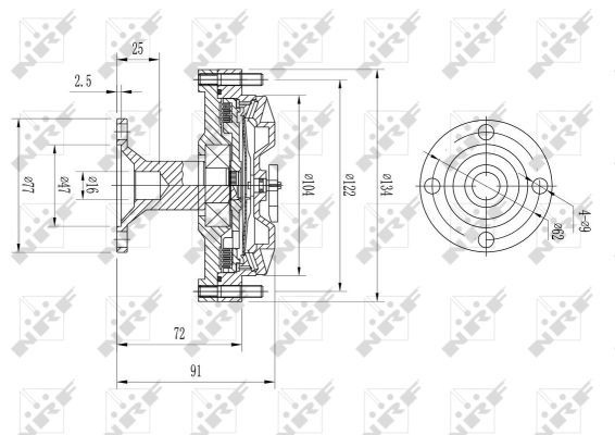 Toyota Clutch Radiator Fan 49613 Nrf