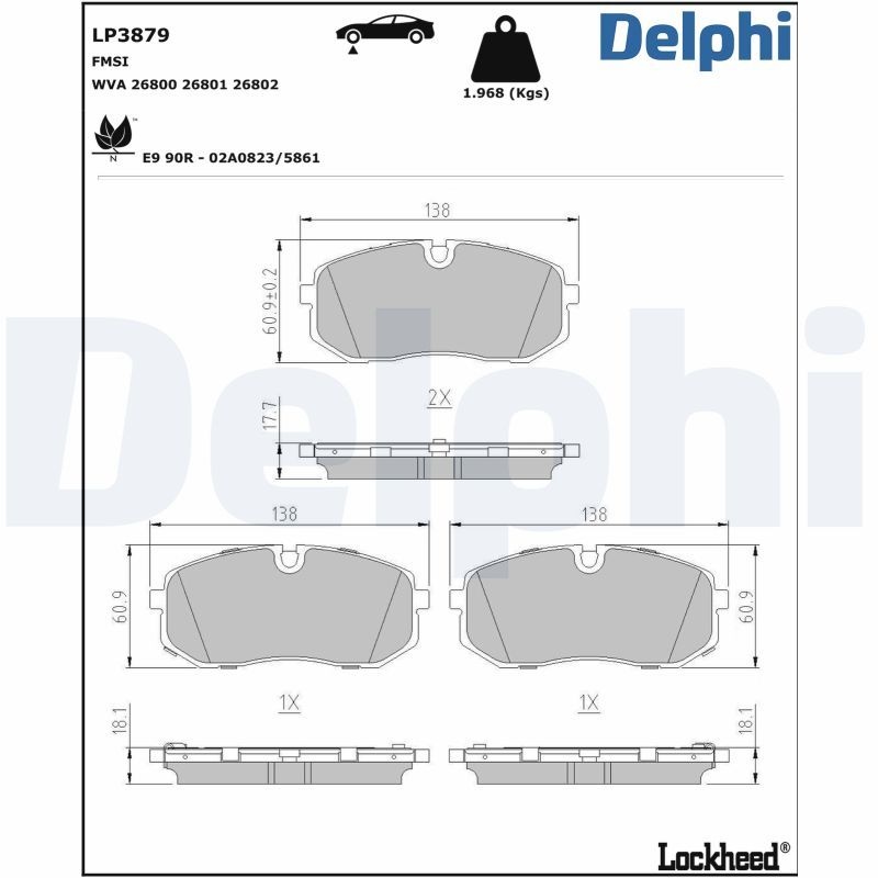 Brake Pad set, Disc Brake