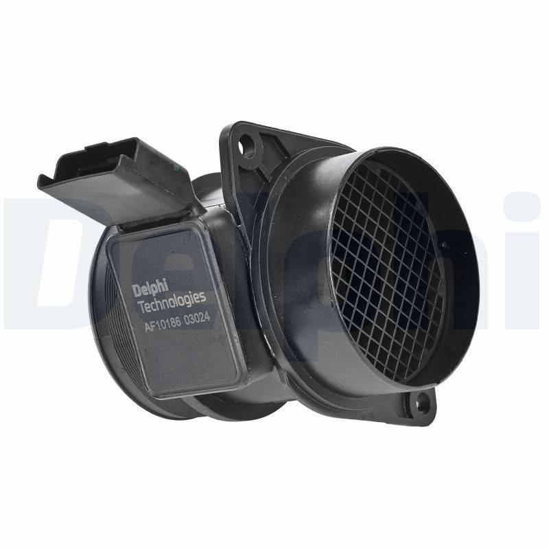 DELPHI Mass air flow sensor with housing AF10186-12B1 Air mass sensor,MAF sensor FIAT,PEUGEOT,CITROËN,Scudo Kastenwagen (220_),Scudo Kombi (220_)