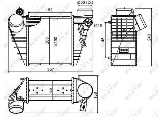 NRF Intercooler VW,AUDI,SKODA 30847 1H0145803F,1J0145803A,1J0145803B Turbo Intercooler,Intercooler, charger 1J0145803C,1J0145803D,1J0145803F