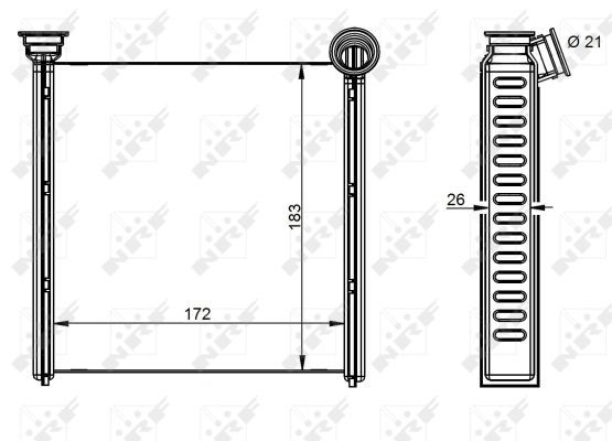 NRF Heat Exchanger VW,AUDI,SKODA 54342 5Q0819031,5Q0819031B,5Q0819031 Heater Core,Heat Exchanger, interior heating 5Q0819031B,5Q0819031,5Q0819031B