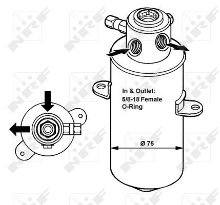 Nrf Torktumlare Luftkonditionering 33033 Mercedes-Benz 33033 Storlek 2
