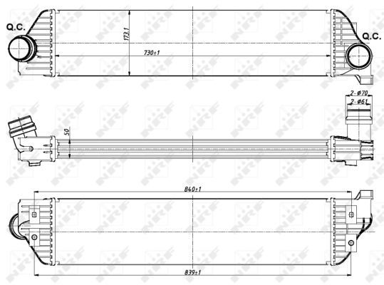 NRF Intercooler OPEL,RENAULT,VAUXHALL 30358 144960015R,4420575,7485120579 Turbo Intercooler,Intercooler, charger 93168279,144960015R,4420575,93168279